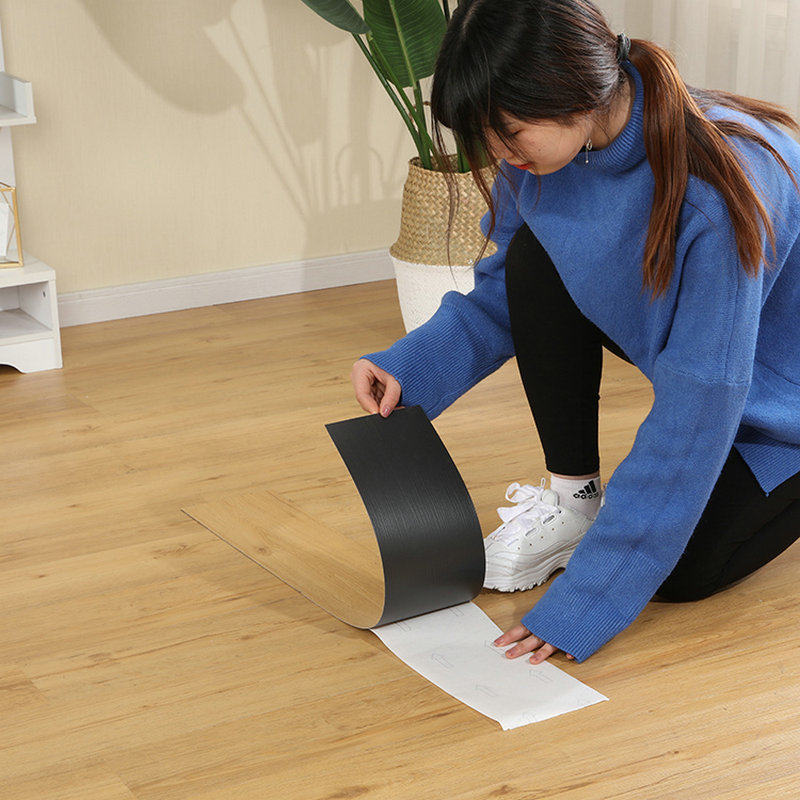 加厚木纹pvc地板贴卫生间浴室厕所厨房阳台墙纸壁纸自粘防水防霉