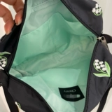 Брендовая вместительная и большая сумка через плечо, с вышивкой