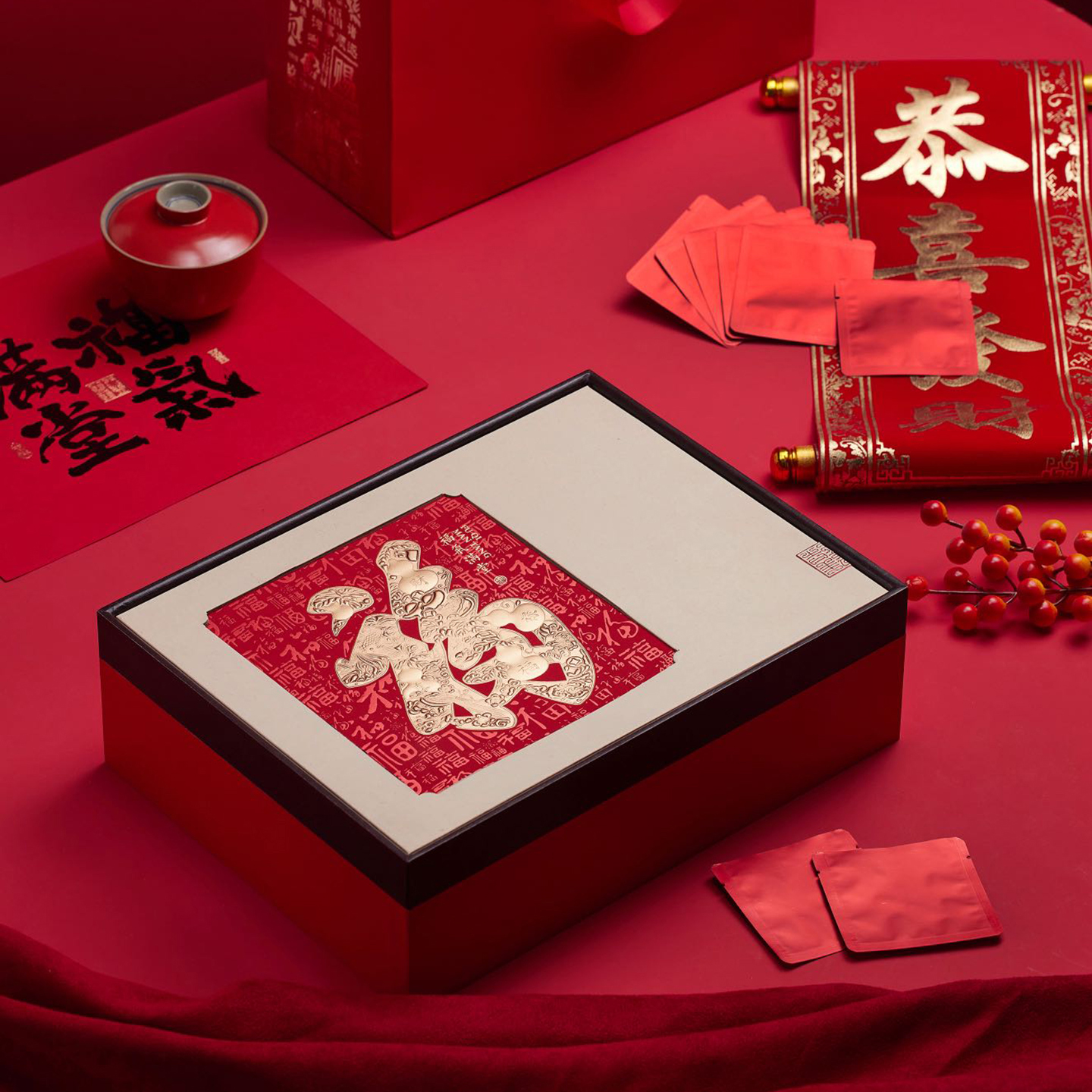 福鼎白茶普洱茶30泡饼干茶空礼盒