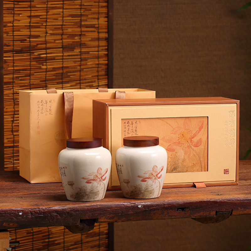 陶瓷罐茶叶包装盒空礼盒红茶白茶