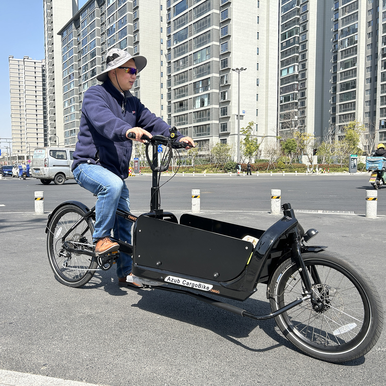 Azub cargobike货运自行车人力山地车载人载物大犬宠物自行车遛狗