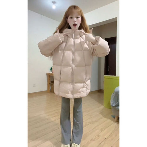 羽绒棉服女冬季超好看夹棉厚外套