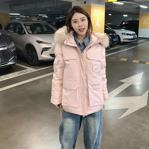 美式情侣工装派克羽绒棉袄女冬装