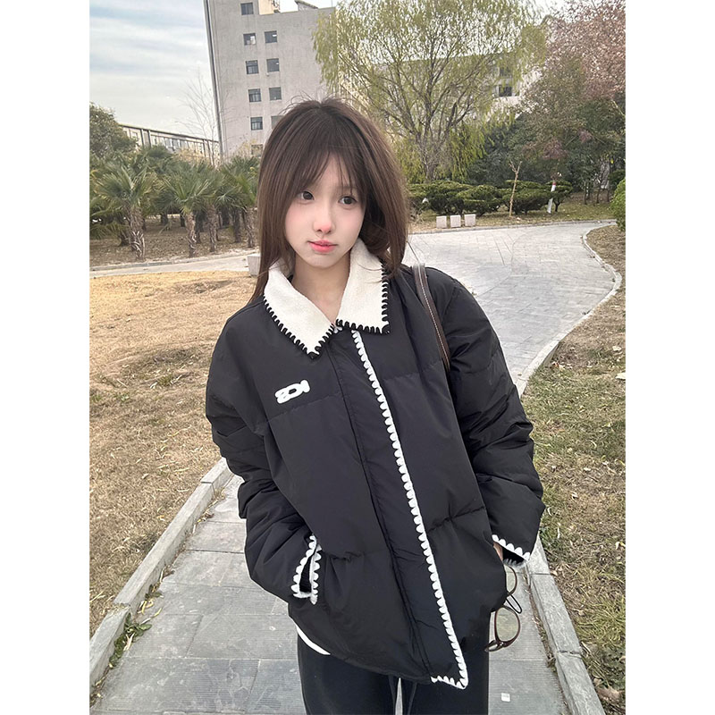韩国高级感短款羽绒棉袄女冬棉服