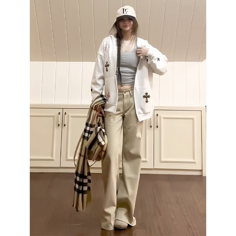 秋冬慵懒风宽松百搭帽卫衣女外套