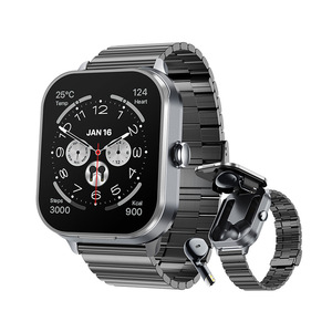 一讯牵 智能手表男款带耳机音乐手表蓝牙耳机二合一通话商务防水运动手环