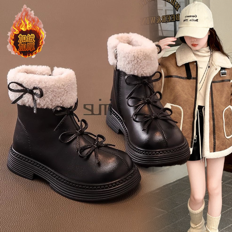 儿童二棉雪地靴加绒保暖大棉靴