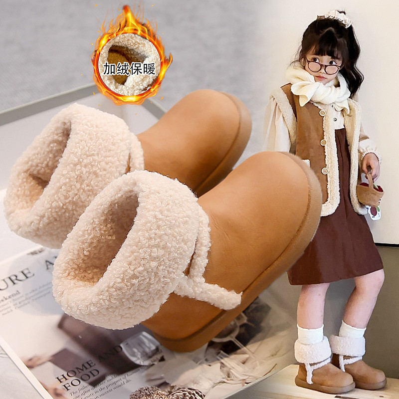 女童加绒冬款雪地靴保暖二棉鞋