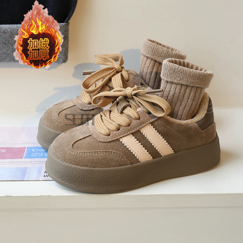 女童运动鞋秋冬款保暖德训鞋