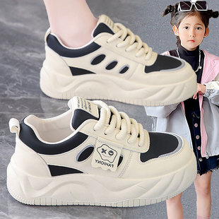 女童厚底老爹鞋2026新款春季网红爆款休闲运动小蛮腰增高软底女鞋