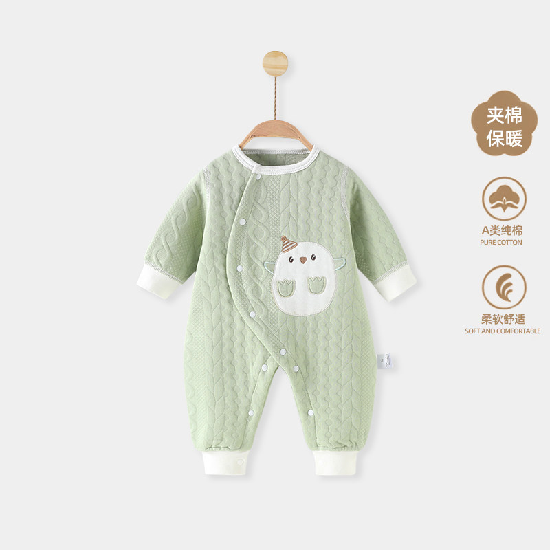 婴儿连体衣春秋冬季夹棉新生儿衣服薄棉打底宝宝保暖哈衣加厚睡衣,童装/婴儿装/亲子装,连身衣/爬服/哈衣,淘宝优惠券,粉丝福利购,淘宝优惠卷