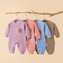 婴儿秋冬季德绒打底连体衣59-90码