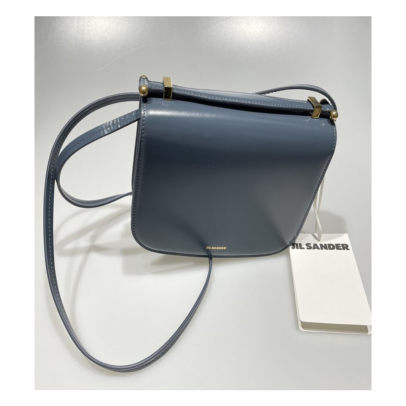 jil sander 吉尔·桑达   雾霾蓝复古方形单肩包 18x15x5  jsps