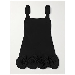 Self 嵌花绉纱迷你连衣裙女百搭ins仙女裙OL风伴娘裙 Portrait