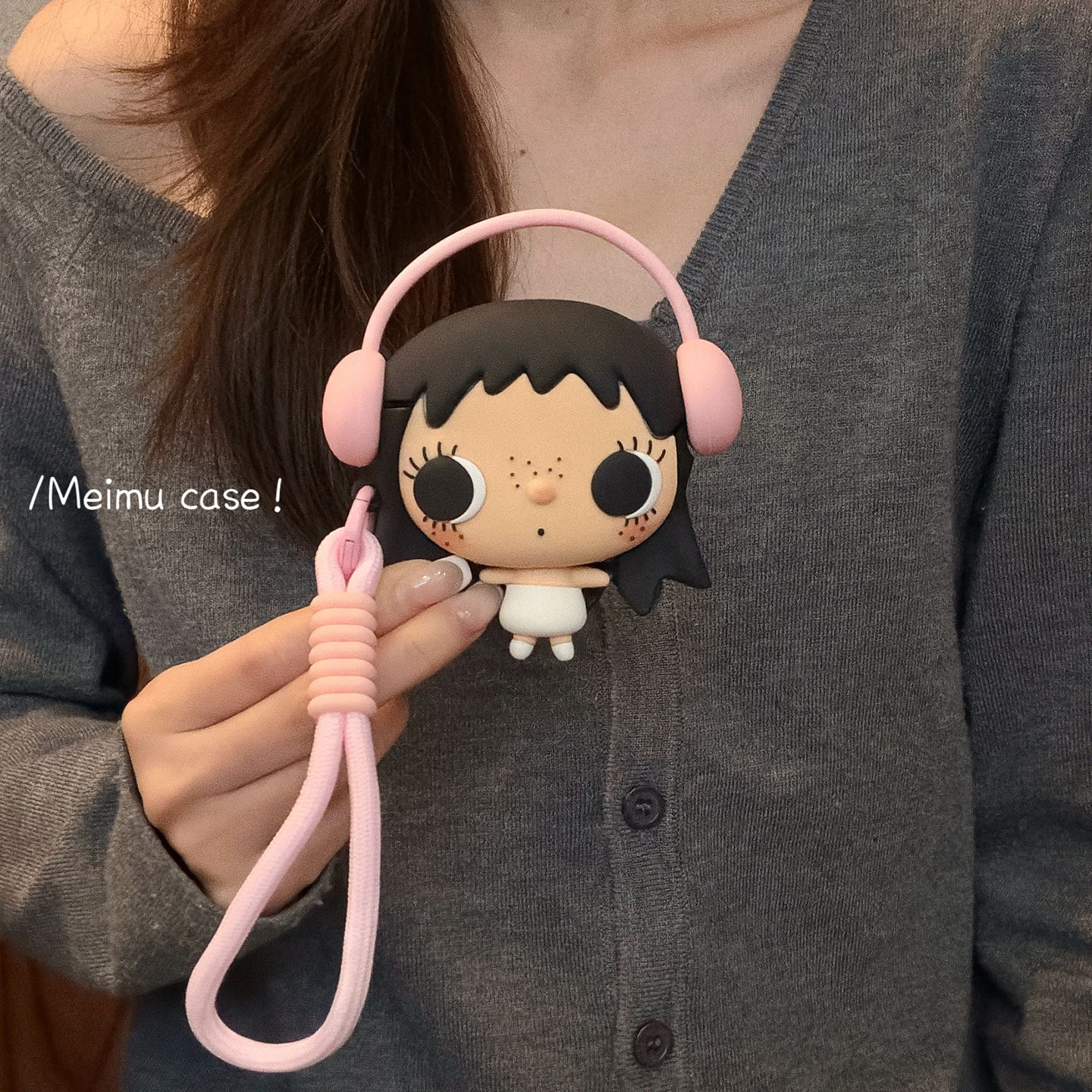 美牧可爱粉耳机听音乐小玉适用airpodspro3保护套苹果airpods4耳机保护壳airpods3无线蓝牙通用1/2代全包硅胶图片