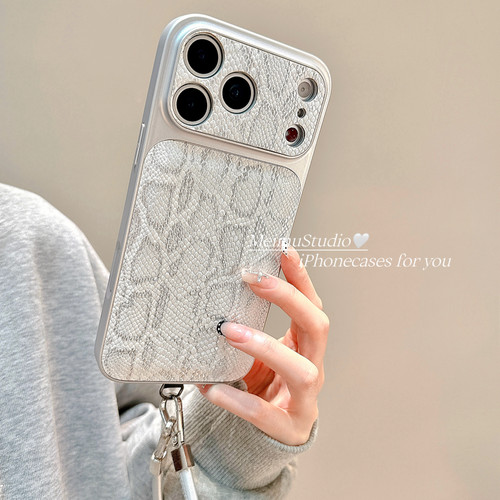 高级感蛇皮纹路适用苹果手机壳