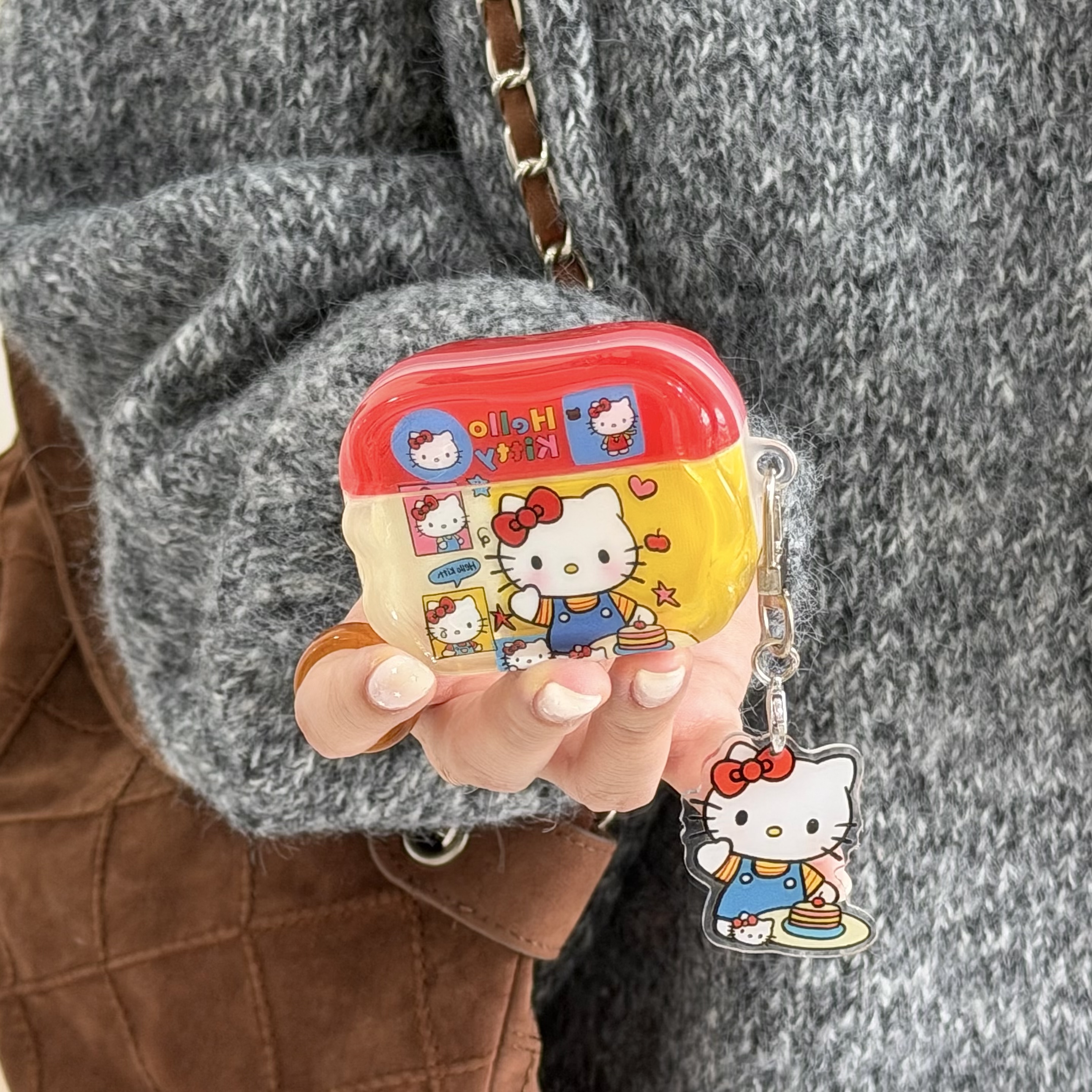 卡通可爱凯蒂猫适用苹果耳机壳