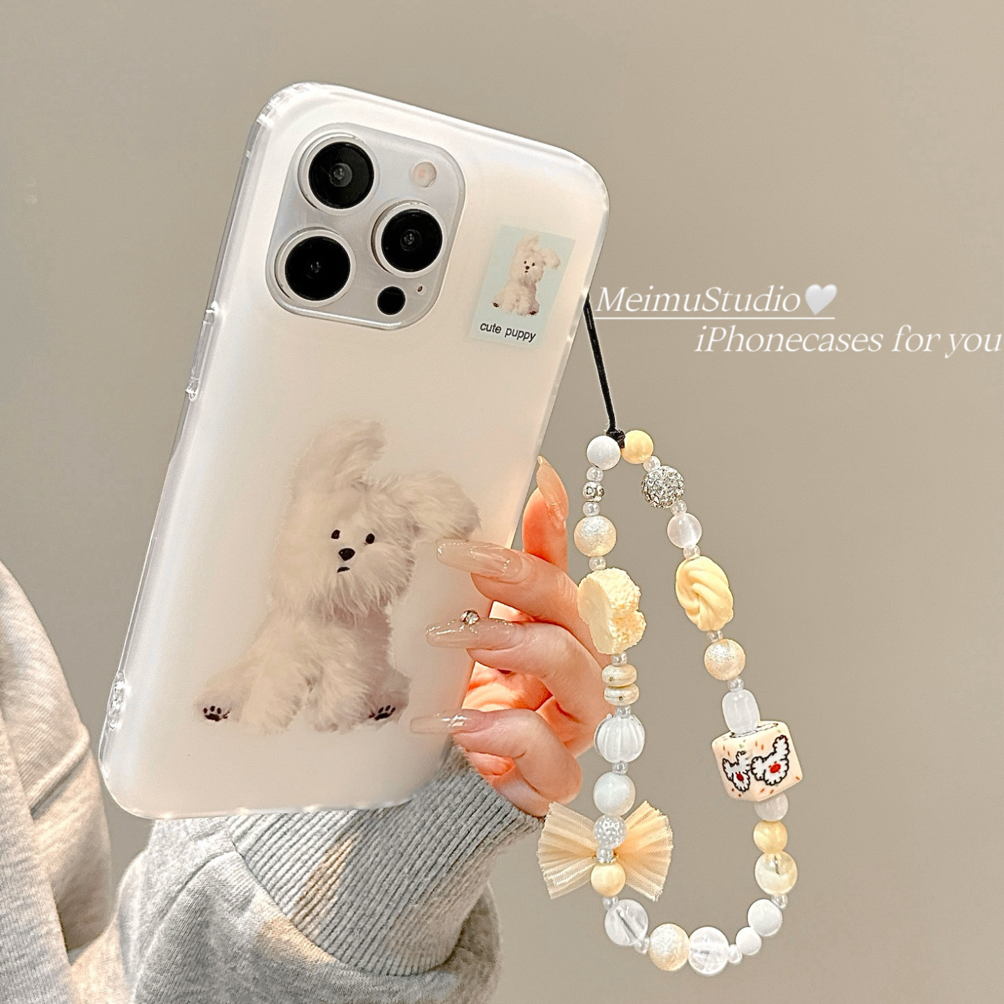 卡通可爱潦草狗狗适用苹果手机壳