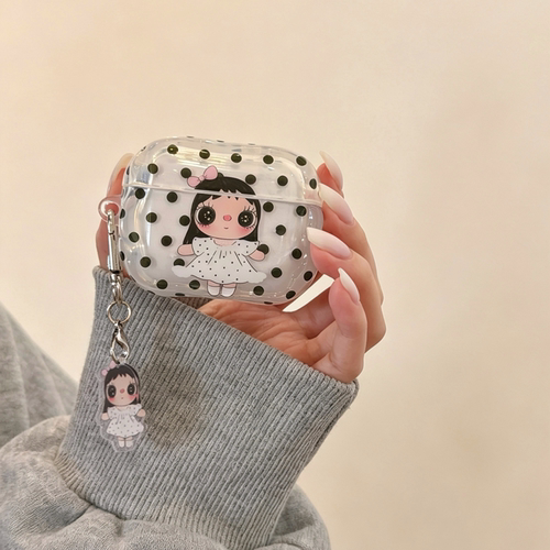 美牧 可爱波点裙女孩airpods5保护套airpod4适用苹果pro3耳机壳二代无线蓝牙1第三代2代airpodpro四代盒女款