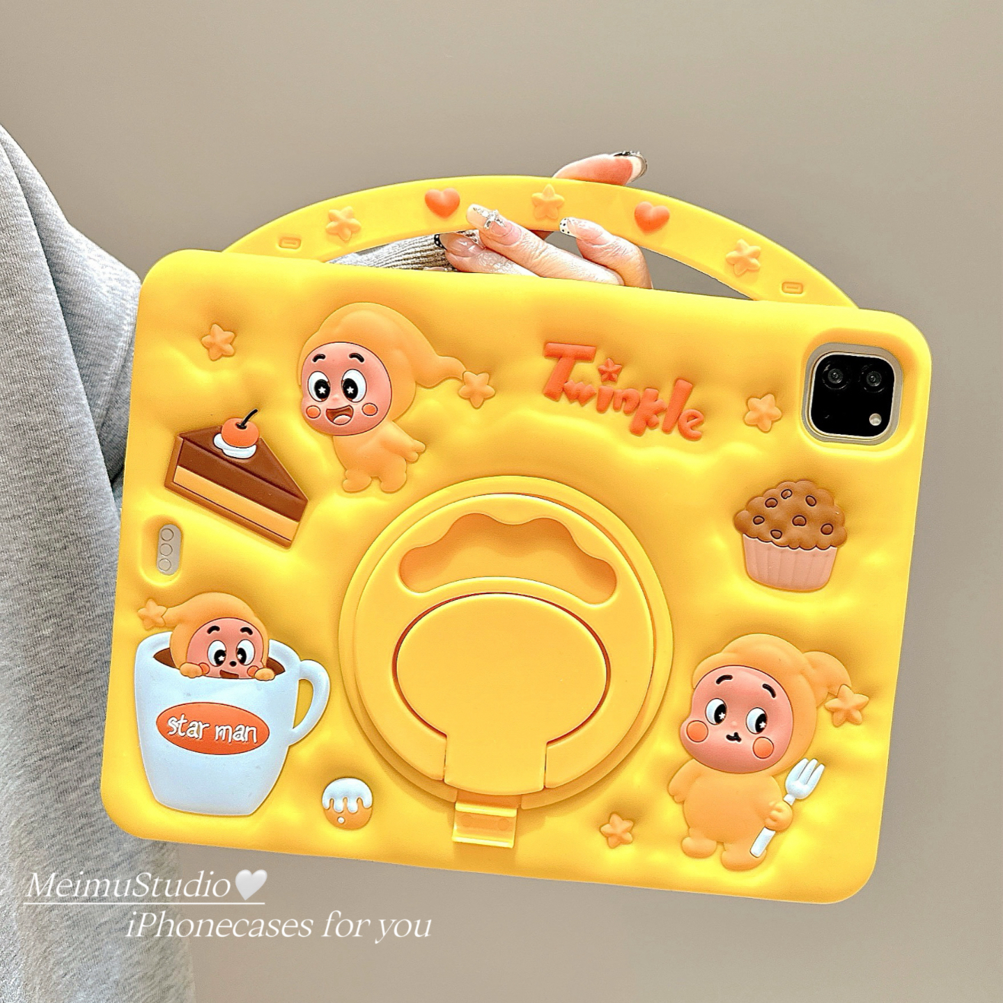 可爱卡通星星人适用iPad保护套