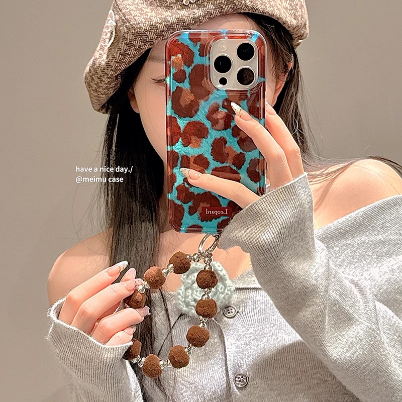 日韩风豹纹西太后适用苹果手机壳
