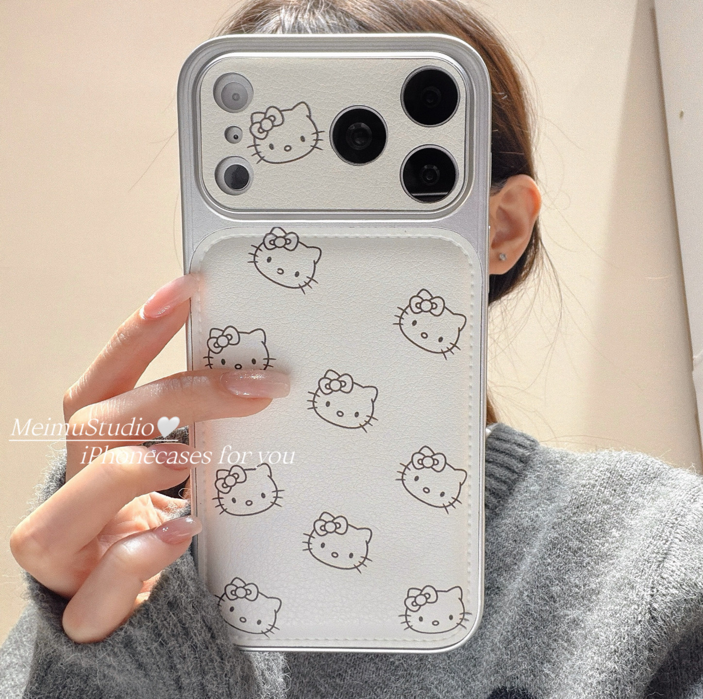 美牧可爱卡通猫咪头像适用苹果17pro手机壳iphone16promax新款15皮质17简约14pm日韩风15pro少女16全包大视窗,3C数码配件,手机保护套/壳,淘宝优惠券,粉丝福利购,淘宝优惠卷