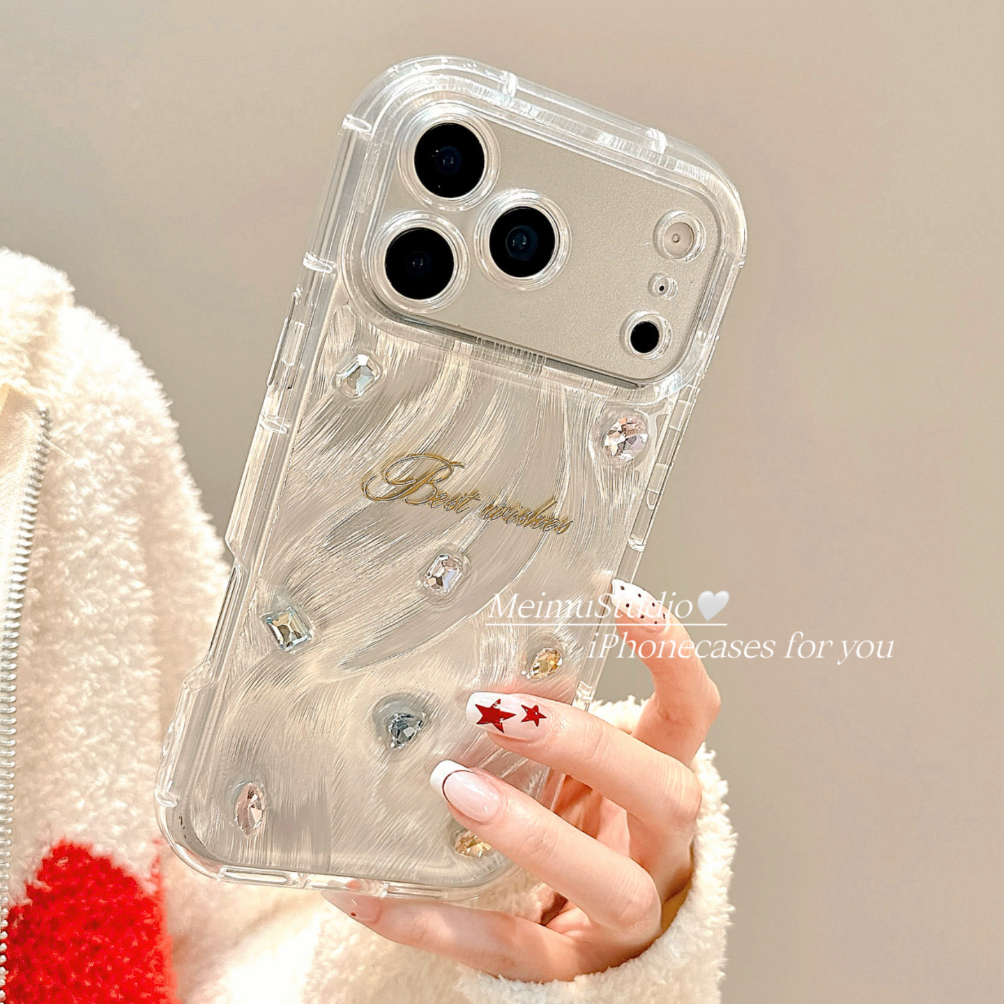 美牧高级感立体彩色宝石羽纱纹适用苹果17promax手机壳iphone16pro新款15梦幻17少女14pm日韩15pro简约16全包,3C数码配件,手机保护套/壳,淘宝优惠券,粉丝福利购,淘宝优惠卷