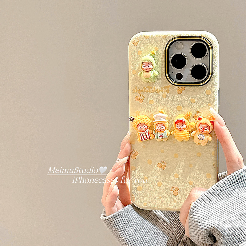 日韩波点星星人适用苹果手机壳