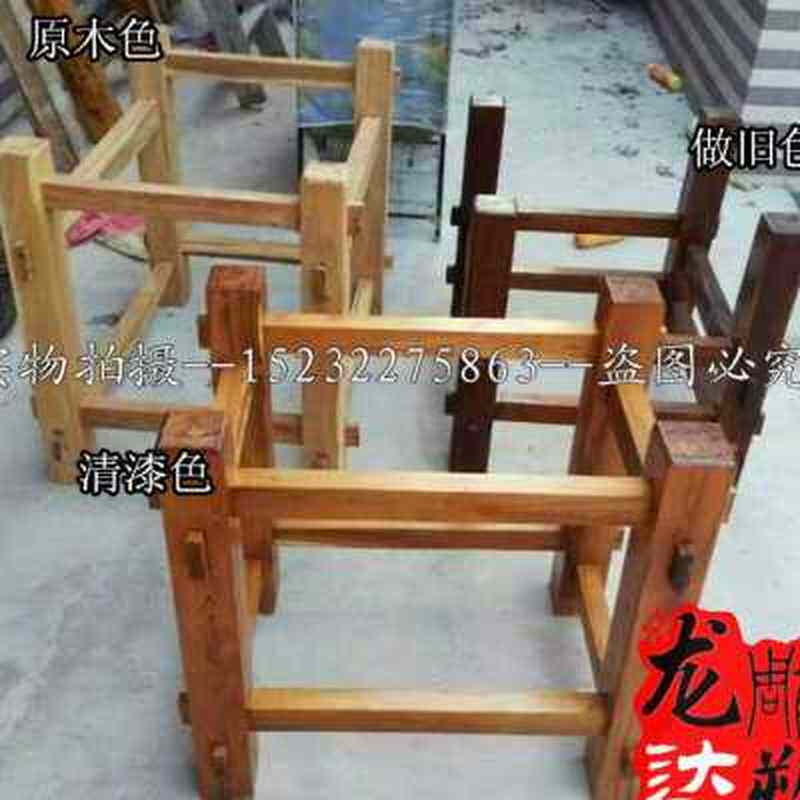 木架定制室内实木石槽鱼缸花架水景装饰洗手盆定做老木架子防腐o