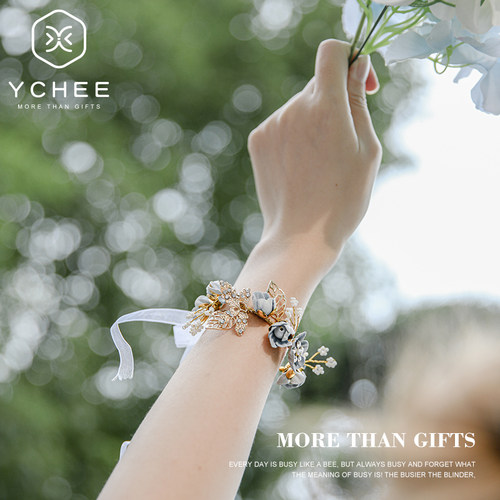 定制结婚饰品ychee手腕花