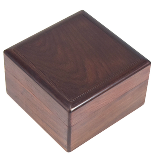 晓峰手作大红酸枝素面正方盒上下盖木盒全独板首饰盒手串印章盒