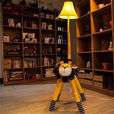 世朵(SHIDUO)皮革独角兽落地灯创意卡通儿童房床头柜灯咖啡厅摆
