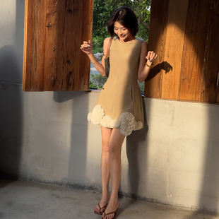 蛋哥LORDIREY【柔朵】无袖连衣裙女夏修身气质高知得体高级感短裙