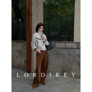 LORDIREY/【云端】小香风外套女流苏毛边粗花呢圆领短款上衣