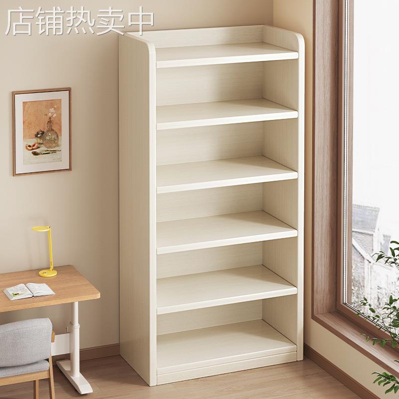 实木书架一体靠墙落地置物架家用儿童收纳柜储物柜子学生多层书柜