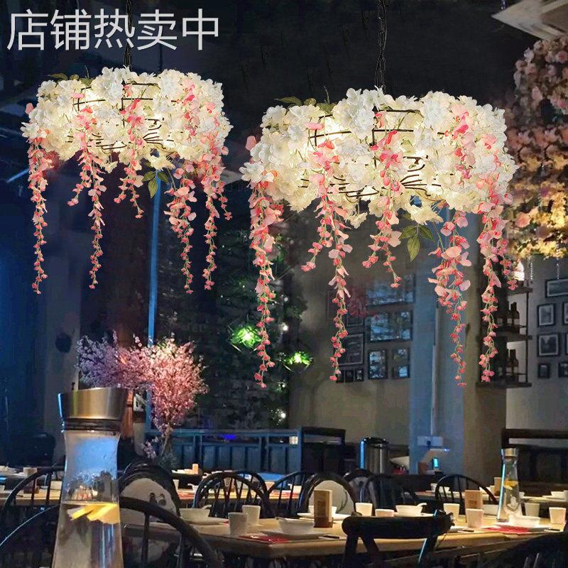 植物胡桃音乐餐厅吊灯时尚主题酒吧咖啡厅吊灯装饰创意花朵吊灯