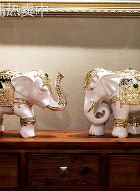 直销大象树脂工艺品摆件家居客厅软装饰树脂工艺品天然树脂工艺品