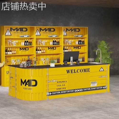 工业风吧台收银台店铺小型网红酒吧奶茶店商用创意健身房接待前台