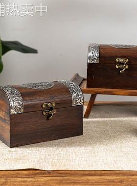泰国进口东南亚风木盒仿古工艺品首饰盒收纳盒小号家用包装储物盒