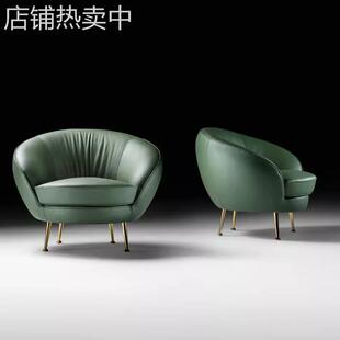 北欧轻奢设计师羽绒布艺沙发单人双人宽大小户型简约现代客厅阳台