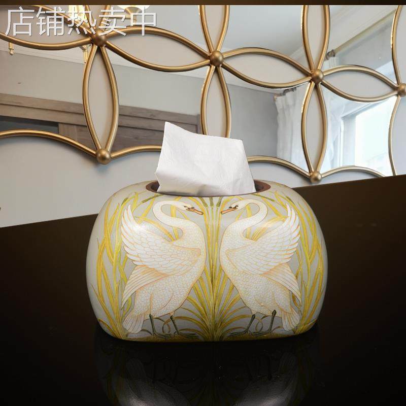 新中式陶瓷纸巾盒网红家居轻奢茶几装饰品客厅实用设计品质抽马小,家居饰品,装饰坐盘/挂盘,淘宝优惠券,粉丝福利购,淘宝优惠卷