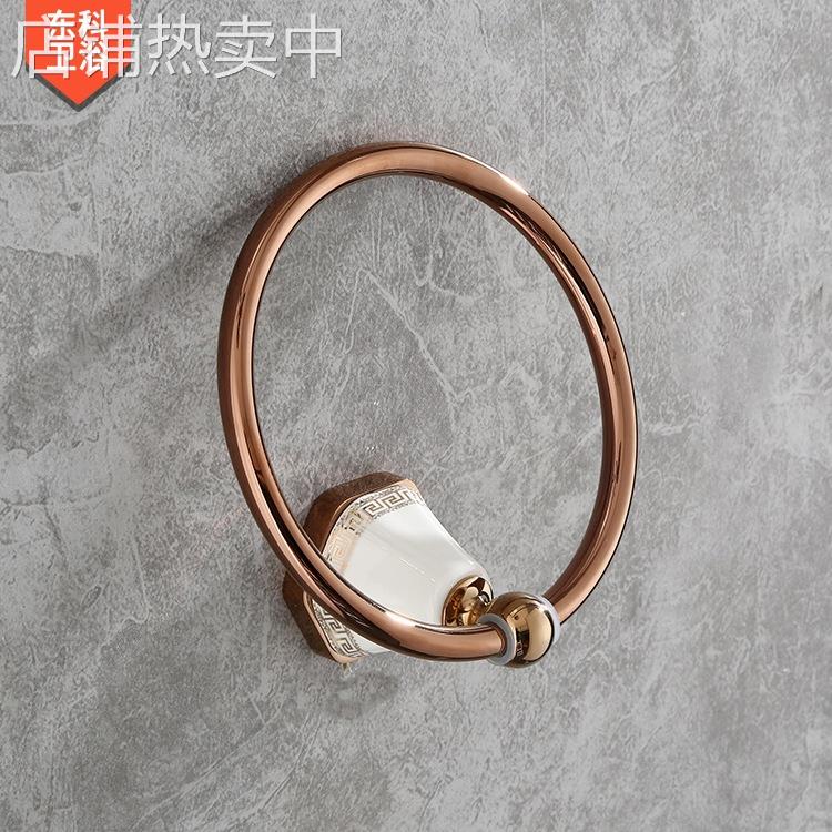 卫浴毛巾环 仿古圆形毛巾架 浴室挂件毛巾挂环 卫生间毛巾圈