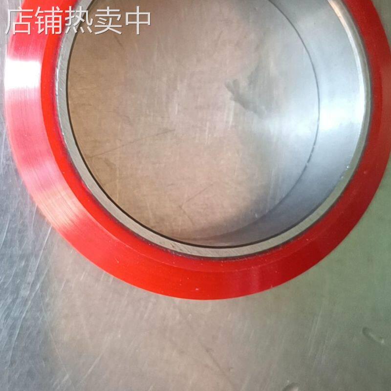 定 做商标机模切机压纸轮印刷机聚氨酯走纸轮轴承包胶轮厂家直销图片