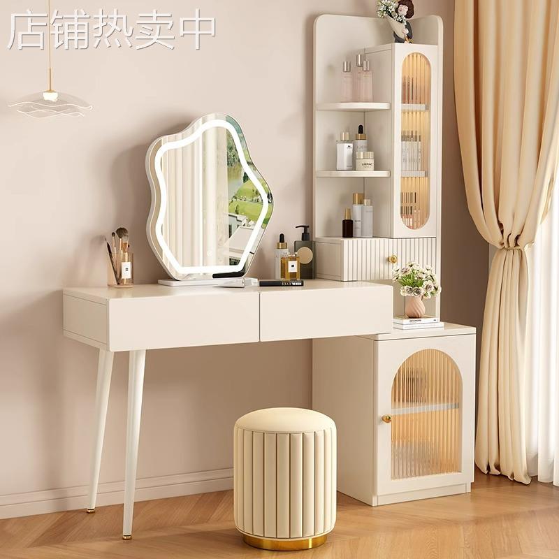 化妆桌子卧室现代简约新款轻奢梳妆台斗柜一体出租房用小型化妆柜