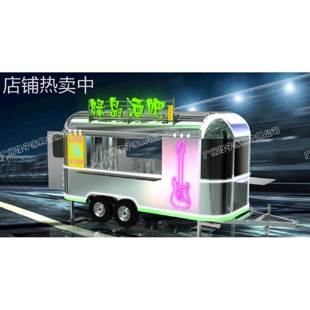 公园餐饮商品花车 步行街奶茶小吃餐车 夜市美食街售卖亭小卖部