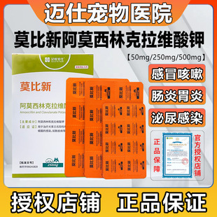 汉维宠仕莫比新阿莫西林克拉维酸钾片宠物狗猫消炎感冒药咳嗽鼻支