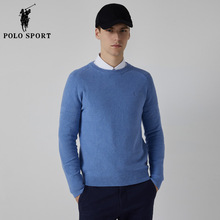 2019秋季 长袖 新款 套头纯棉圆领毛衣衫 Polo Sport男式 宽松针织衫