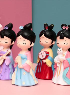 蝶恋花系列宫廷风复古唐小媚摆件存钱罐送女生七夕礼物礼品礼盒