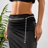 性感辣妹复古金属搭配装 欧美跨境新款 身体饰品时尚 饰细链条腰链女