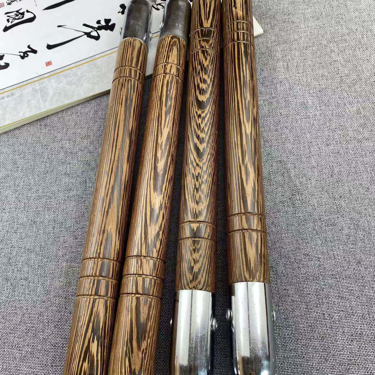 鸡翅木双截棍木质绳索实木二节棍表演防身二合一二节棍